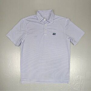 Vineyard Vines Florida Gators Performance Polo Shirt Mens Med Stiped White Blue